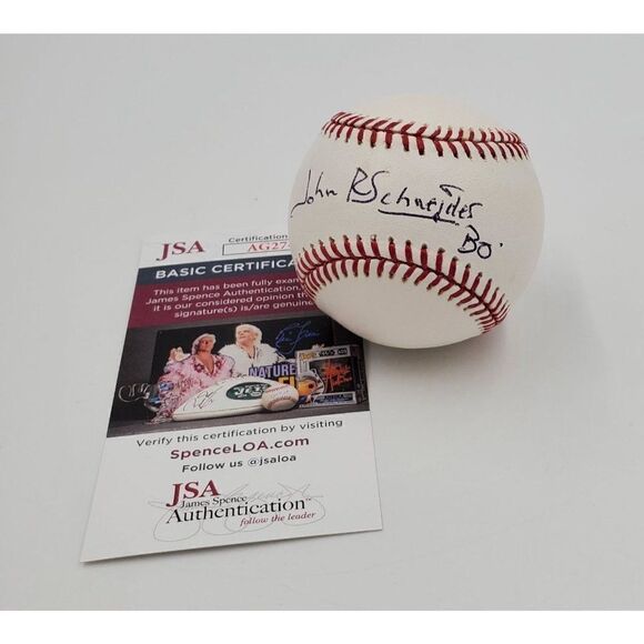 John Schneider Signed Baseball Bo Rawlings OML Dukes Of Hazzard JSA COA - Picture 1 of 9